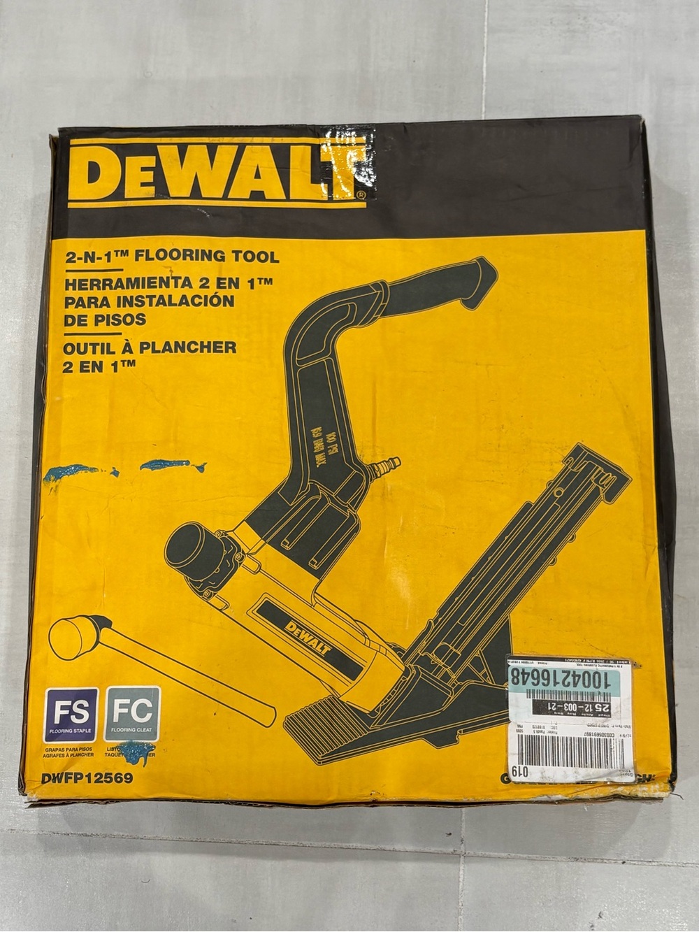 DEWALT 2-in-1 Flooring Tool in Yellow and Black